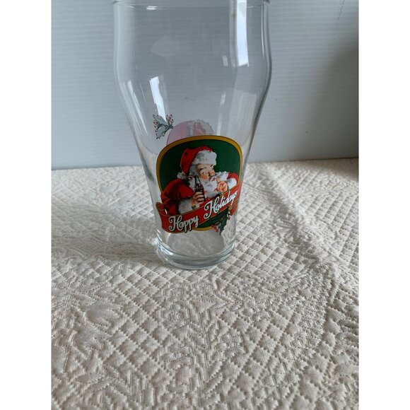 Vintage Happy Holidays Santa Coca Cola soda glass 1998 - Picture 7 of 11